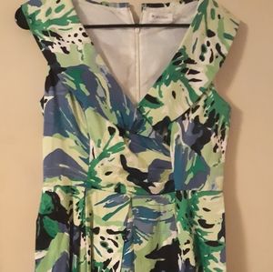 Calvin Klein notched collar sleeveless dress